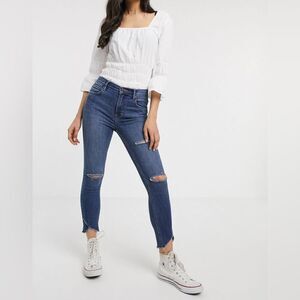 Free People We The Free Sunny Distressed Raw Hem Skinny Jeans Size 29